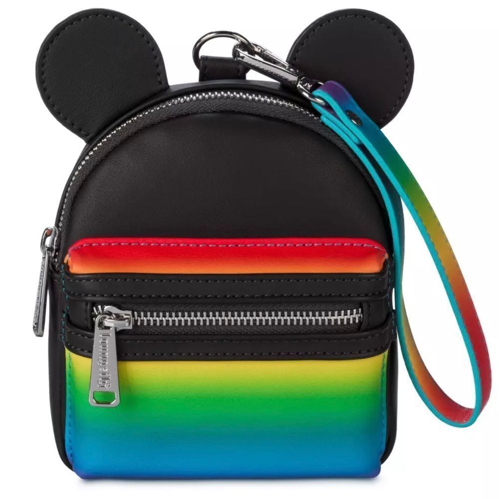 NEW Mickey Minnie Mouse Rainbow Pride Wristlet Loungefly X Disney NWT